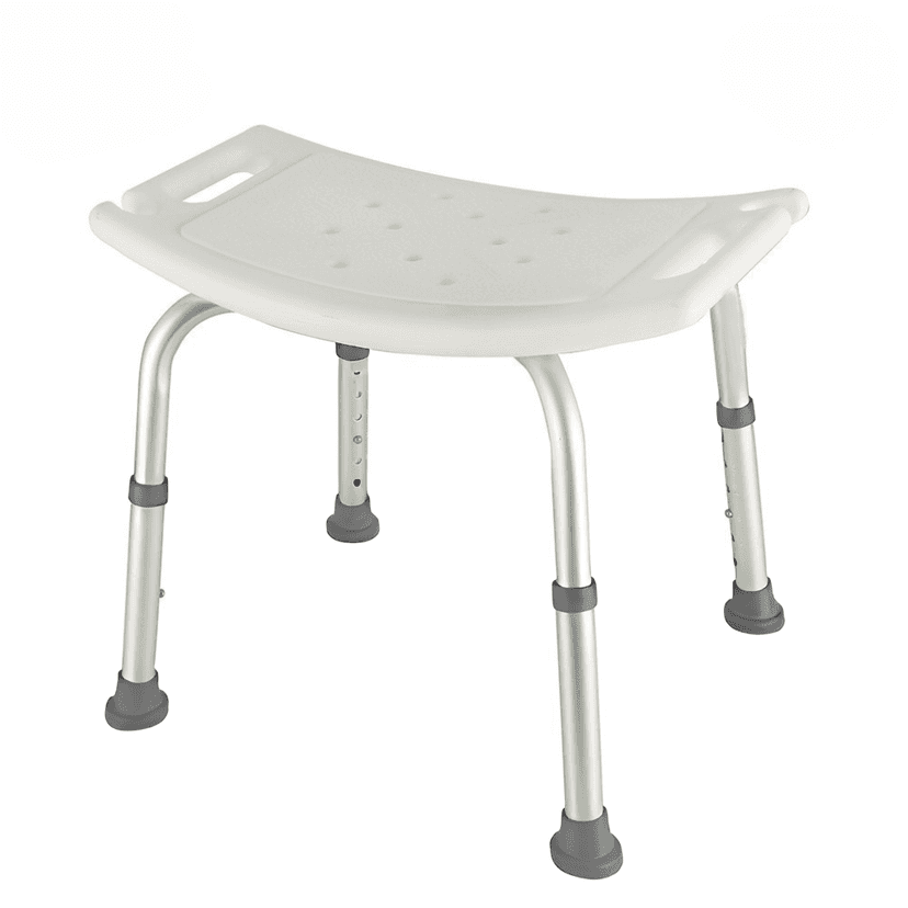 Banqueta para Banho sem Encosto com Suporte para Chuveiro — Med Live Well